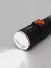 Фонарь ручной  карманный светодиодный, фонарик аккумуляторный с USB зарядкой от сети