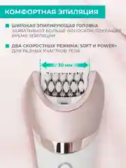 Эпилятор Timberk T-EP02N6, 5Вт, белый/золотой