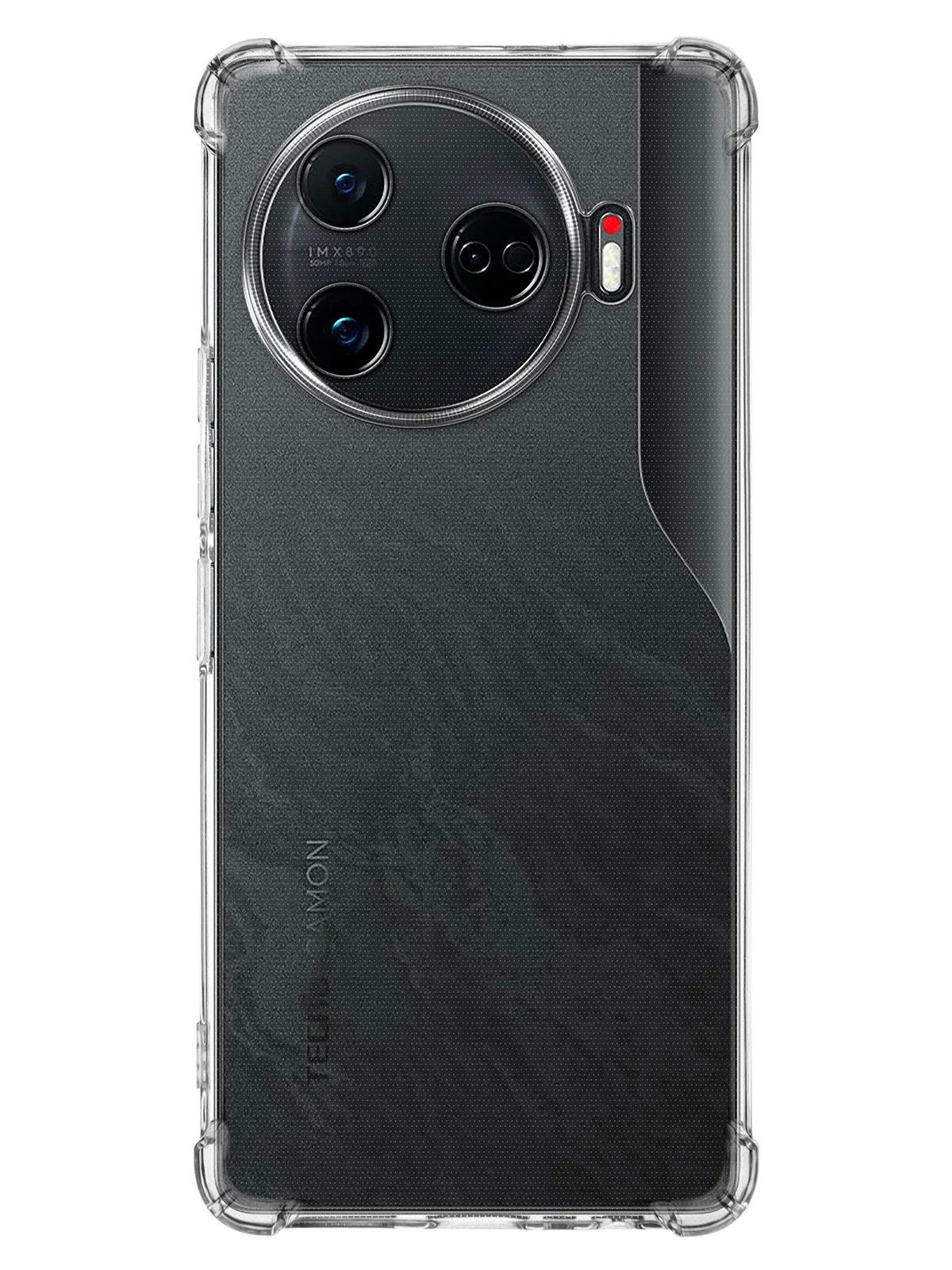 Прозрачный чехол для Tecno Camon 30 Pro 5G противоударный силиконовый BROSCORP с защитой камер, углов