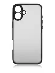 Прозрачный чехол для Apple iPhone 16 Plus пластиковый с силиконом ROSCO противоударный, защита камер