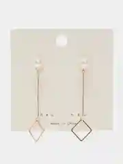 Женские серьги с жемчугом "Geometric Elegance"
