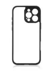 Прозрачный чехол для iPhone 16 Pro Max пластиковый + силикон ROSCO, противоударный, защита камер