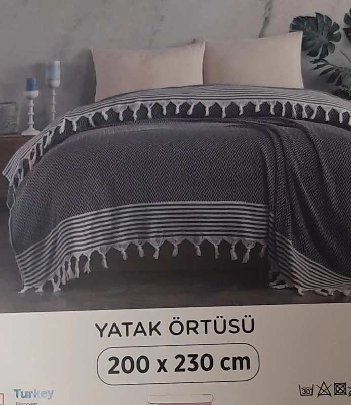 Покрывало на кровать(диван)Размер - 200/230,Состав - хлопок 100%,Производитель- Турция