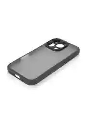 Черный чехол для iPhone 16 Pro пластиковый с силиконом ROSCO противоударный, с защитой камер