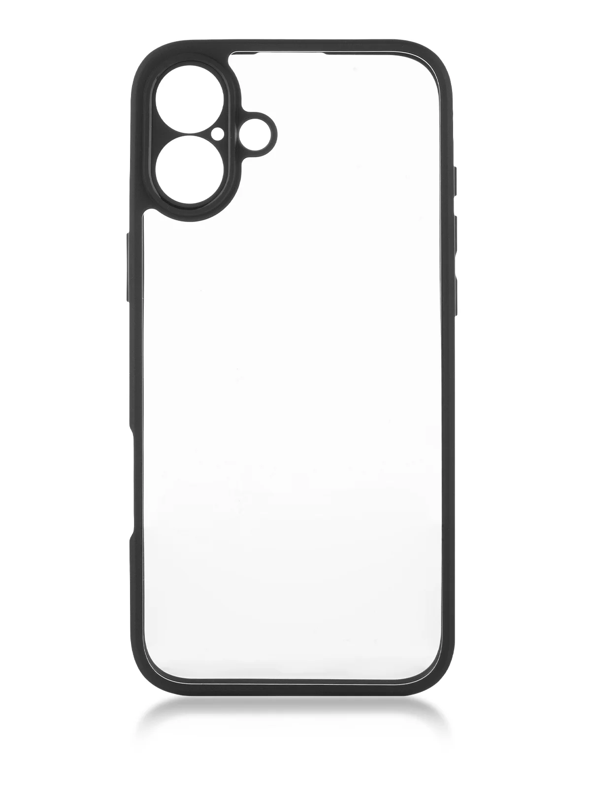 Прозрачный чехол для Apple iPhone 16 Plus пластиковый с силиконом ROSCO противоударный, защита камер