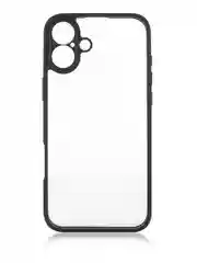 Прозрачный чехол для Apple iPhone 16 Plus пластиковый с силиконом ROSCO противоударный, защита камер