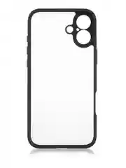 Прозрачный чехол для Apple iPhone 16 Plus пластиковый с силиконом ROSCO противоударный, защита камер