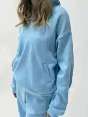Голубой женский спортивный костюм