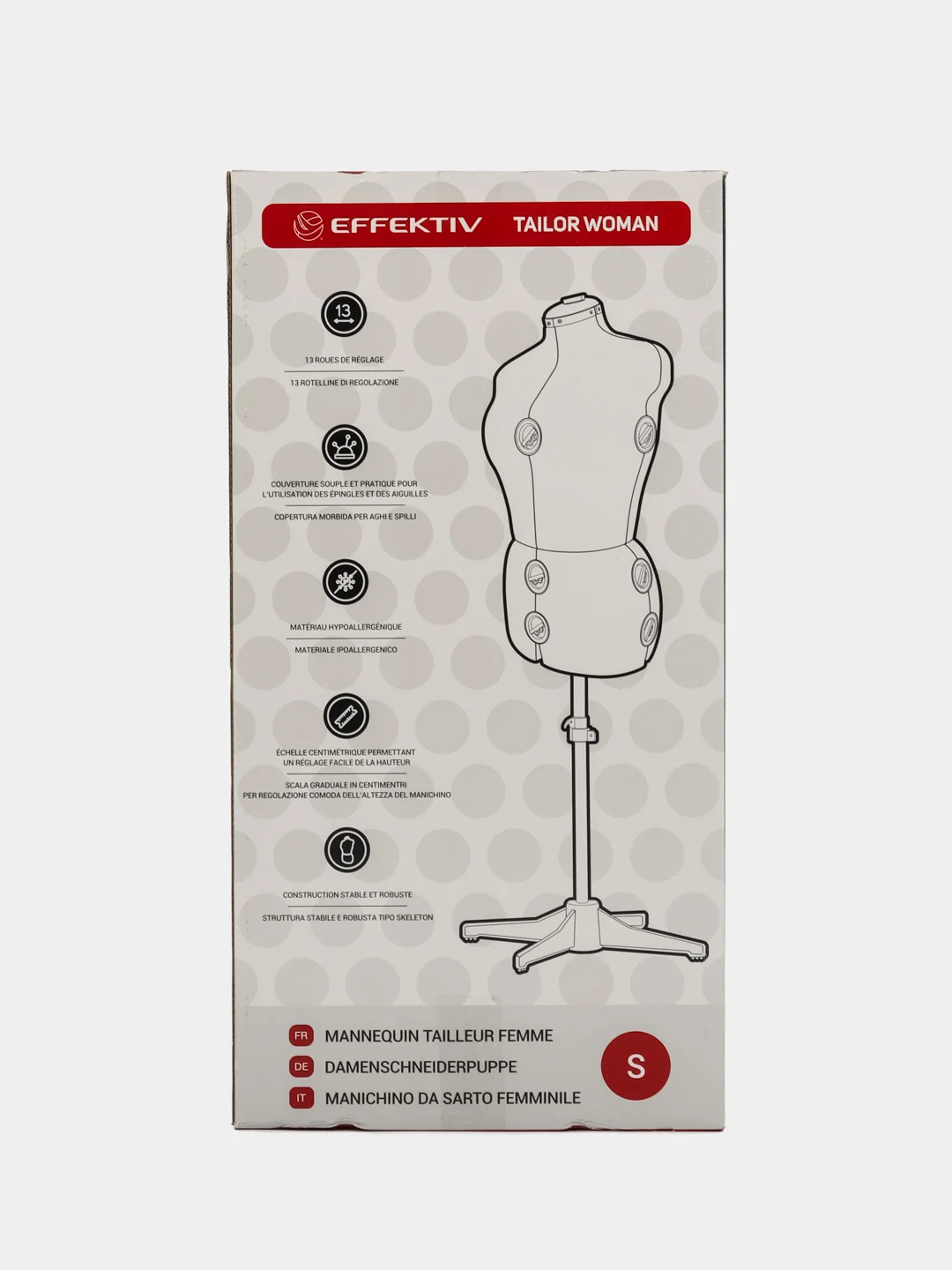 Манекен портновский Effektiv TailorWoman S (серый)