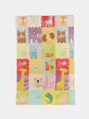 Разноцветный детский коврик для ползания, складной, игровой, Mamagoods, 120 х 180, жираф и зверята