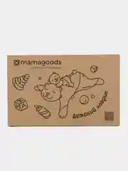 Разноцветный детский коврик для ползания складной игровой Mamagoods 120х180 Лес и Жираф