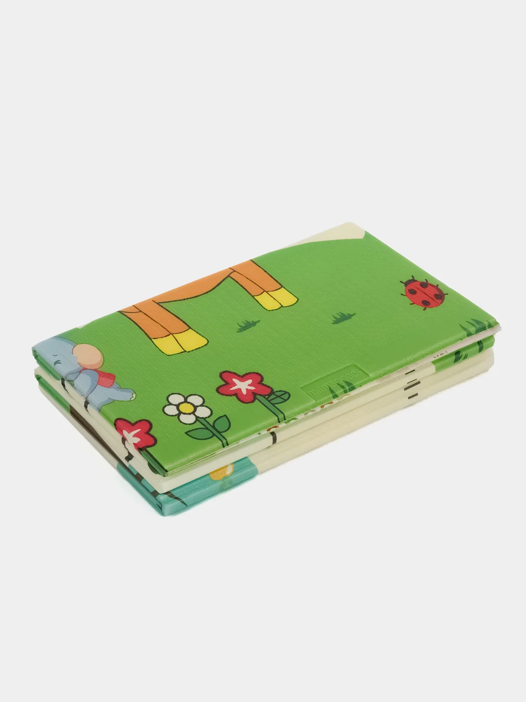 Разноцветный детский коврик для ползания, складной, игровой, Mamagoods, 120 х 180, жираф и зверята