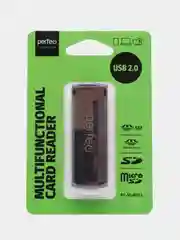Perfeo Card Reader SD/MMC+Micro SD+MS+M2, (PF-VI-R013 Black) чёрный