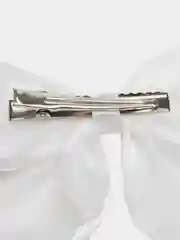 Заколка Бант белый, красивый бантик в школу