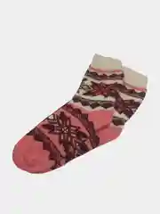 Коралловый шерстяные носки с принтом, унисекс