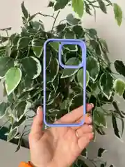 Синий прозрачный чехол для Apple iPhone 16 Pro / Айфон 16 Про с силиконовым кантом Crystal Case