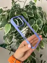 Синий прозрачный чехол для Apple iPhone 16 Pro MAX с силиконовым кантом Crystal Case