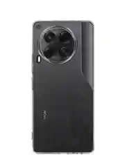 Прозрачный чехол для Tecno Camon 30, 30 5G силиконовый BROSCORP матовый/ прозрачный с защитой камер