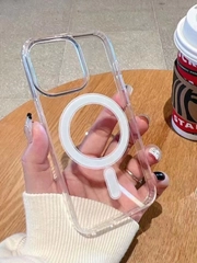 Чехол Premium MagSafe на iPhone 12/13/14/Pro/Max/Plus, Айфон, магсейф, прозрачный