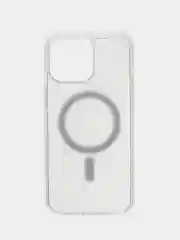 Белый чехол Premium MagSafe на iPhone 12/13/14/Pro/Max/Plus, Айфон, магсейф, прозрачный