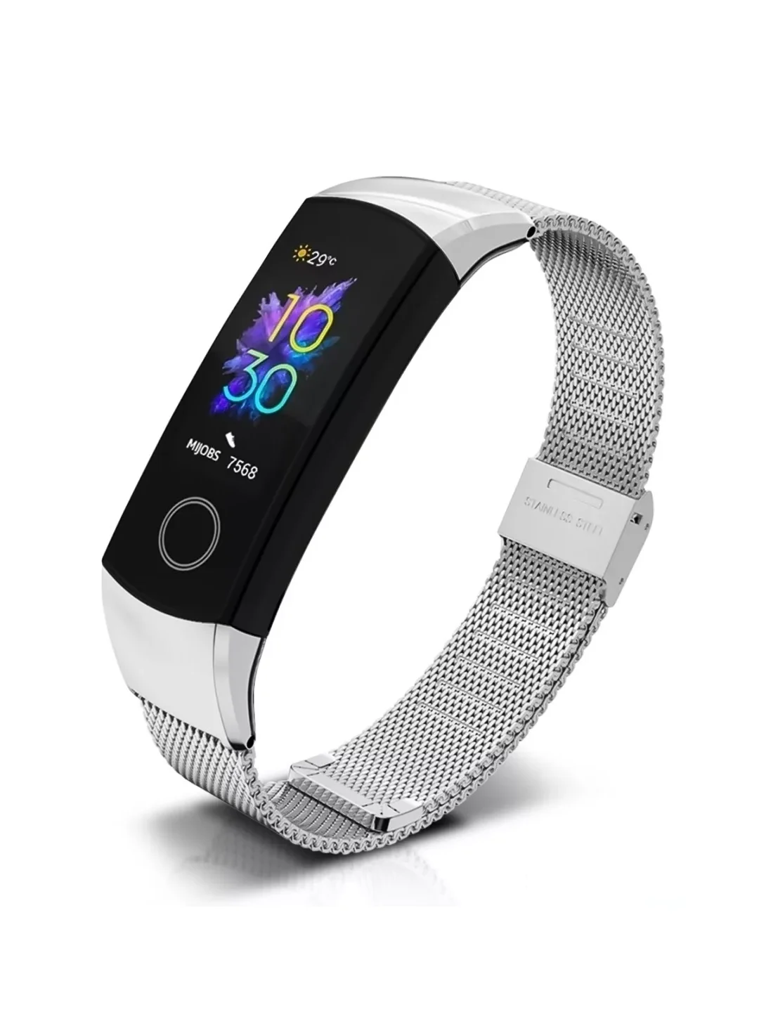 Желтый металлический ремешок для Honor Band 4 / 5 стальной фитнес браслет