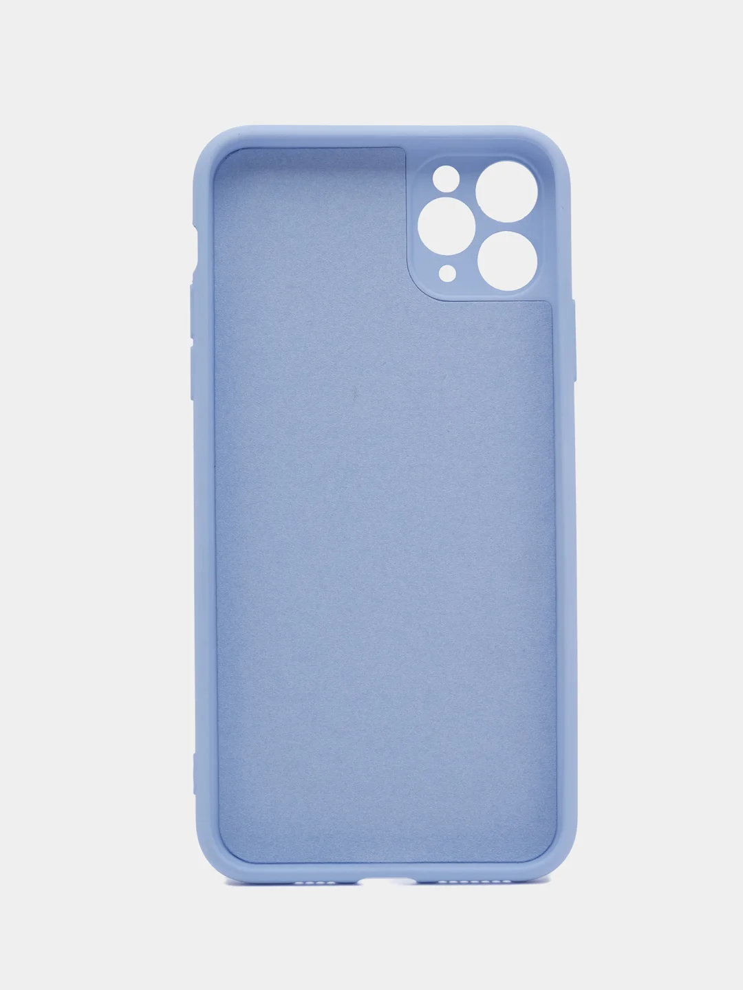 Голубой чехол для IPhone 11 Pro Max однотонный силиконовый с защитой камеры
