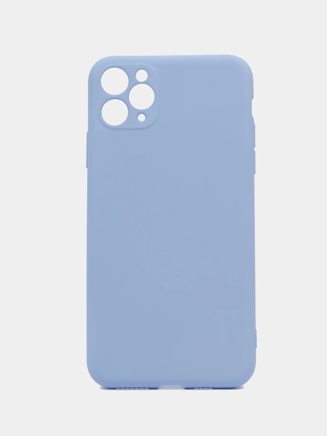 Голубой чехол для IPhone 11 Pro Max однотонный силиконовый с защитой камеры