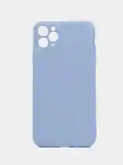 Голубой чехол для IPhone 11 Pro Max однотонный силиконовый с защитой камеры