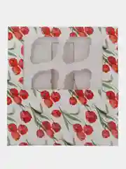 Кораллово-розовый коробка для 6 маффинов, капкейков,десертов,трайфлы,стаканов