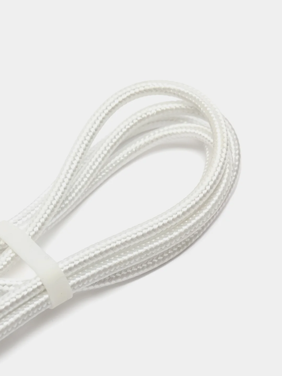 Белый зарядный кабель  Micro USB