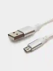 Белый зарядный кабель  Micro USB