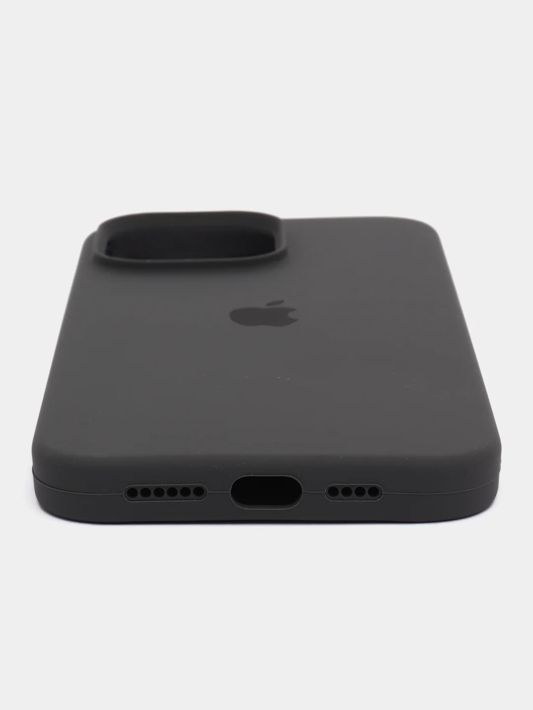 Тёмно-серый чехол силиконовый Silicone Case iPhone 14 / 14 Plus / 14 Pro / 14 Pro Max, закрытый низ