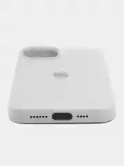 Белый чехол силиконовый Silicone Case iPhone 15 / 15 Plus / 15 Pro / 15 Pro Max, закрытый низ