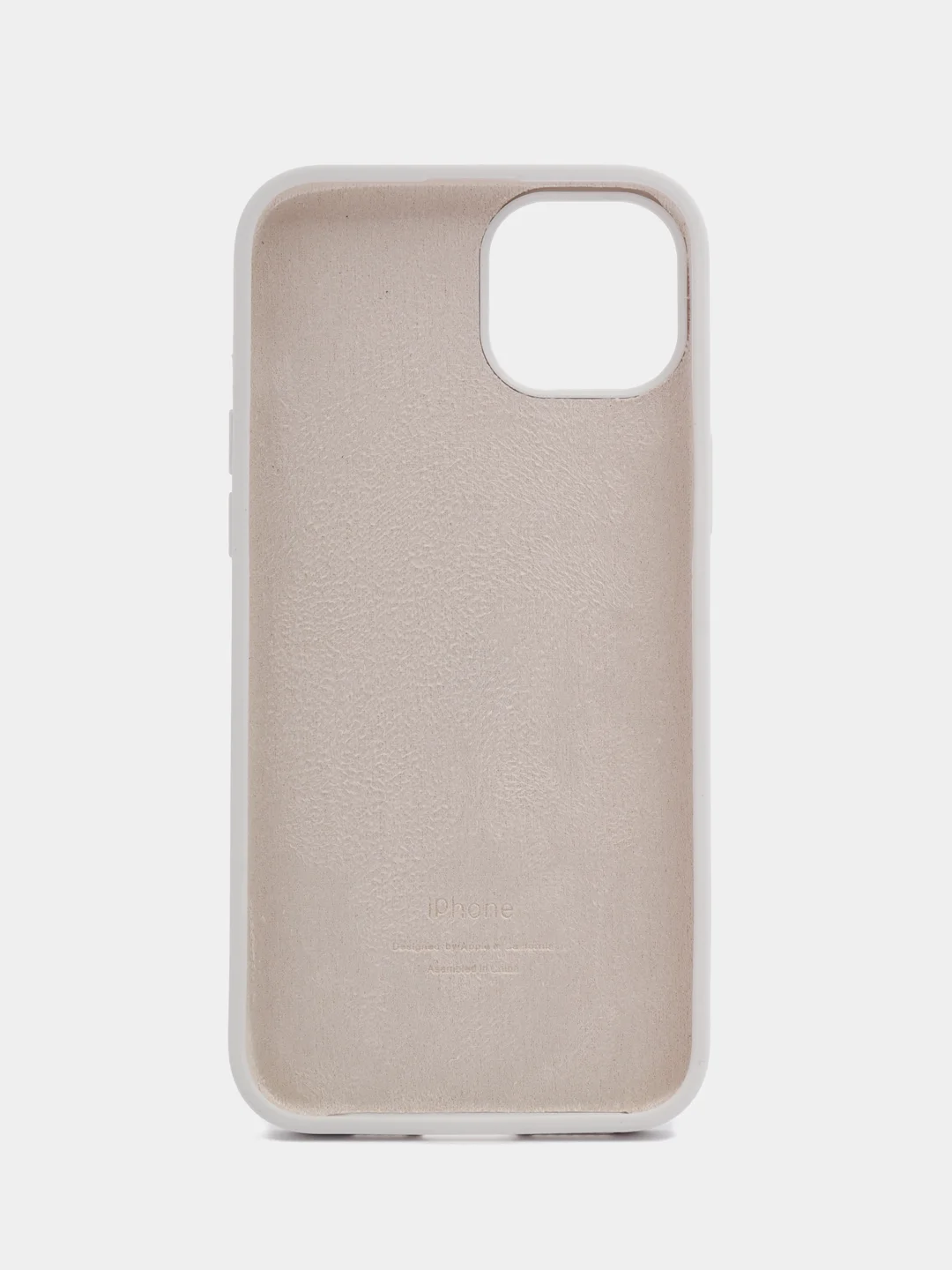 Белый чехол силиконовый Silicone Case iPhone 15 / 15 Plus / 15 Pro / 15 Pro Max, закрытый низ