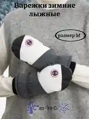 Хром варежки/перчатки зимние, лыжные сенсорные с теплым подкладом