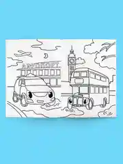 Желтый раскраска для мальчиков с машинкой в комплекте, 195х275 мм 8 листов. Проф-Пресс