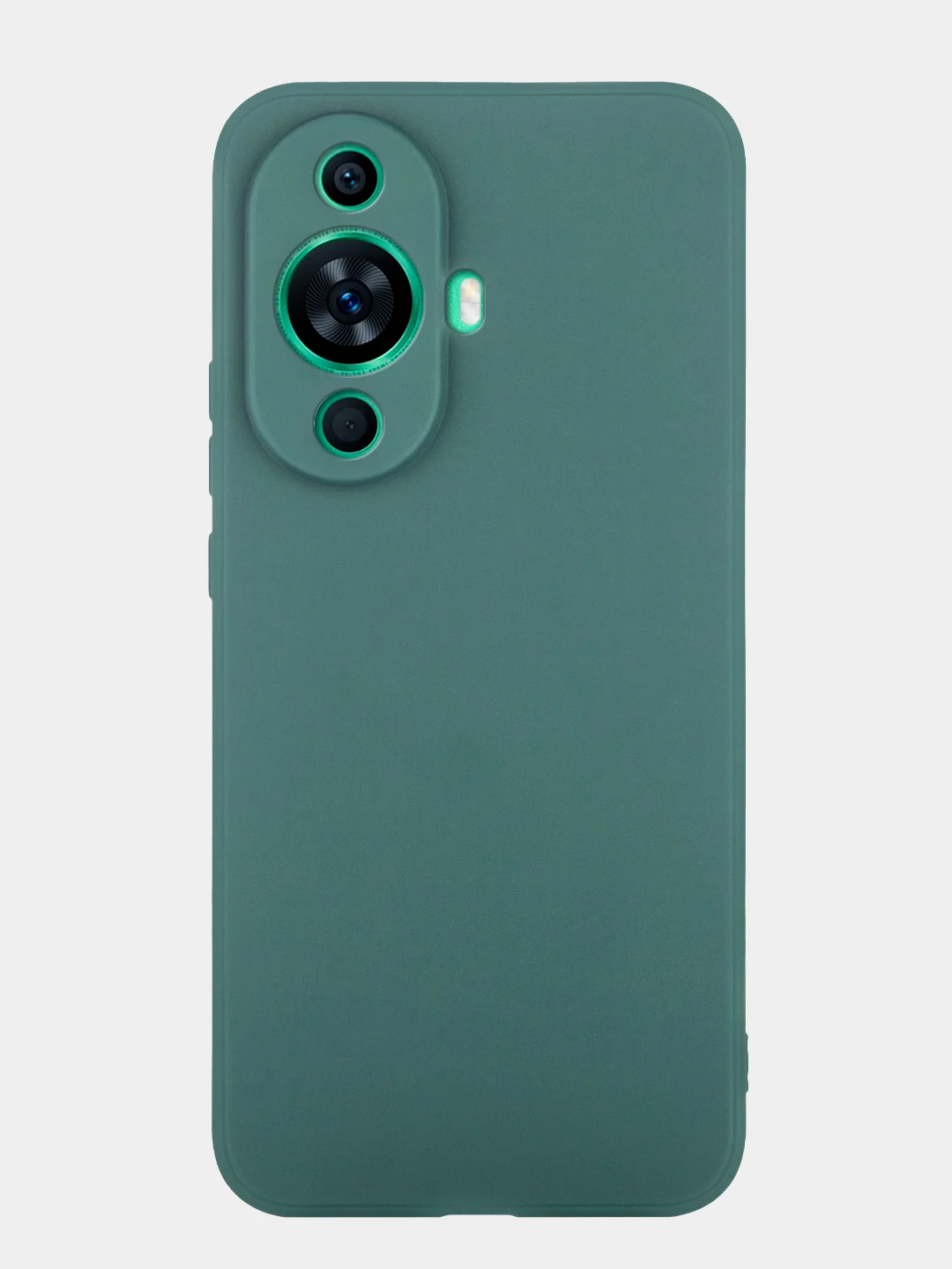 Тёмно-зелёный чехол для Huawei Nova 12S / 12 Lite / 12 Active Edition / 11 силиконовый BROSCORP матовый