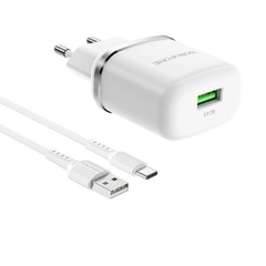 Зарядное устройство Borofone BA36A с кабелем Type-C, быстрая зарядка 3.0, 18W