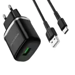Зарядное устройство Borofone BA36A с кабелем Type-C, быстрая зарядка 3.0, 18W