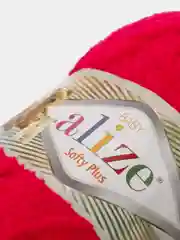 Красный плюшевая пряжа Alize Softy Plus ( Софти плюс)