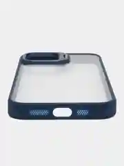 Синий чехол для айфон (iPhone) 11 12 13 14 15 Pro Max силиконовый