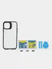 Черный чехол для айфон (iPhone) 11 12 13 14 15 Pro Max силиконовый