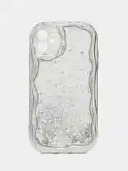 Серебряный чехол для айфон (iPhone) 11 12 13 14 15 Pro Max , 7 8 Plus, XR, X XS силиконовый
