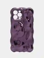 Фиолетовый чехол для айфон (iPhone) 11 12 13 14 15 16 Pro Max Plus силиконовый с защитой камеры