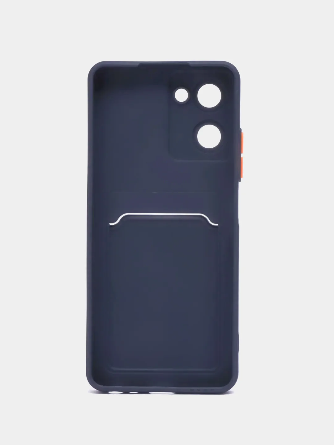 Темно-синий силиконовый чехол Realme 10 Pro 5G (Реалми 10 Про 5 Джи), с карманом для карт, прозрачный