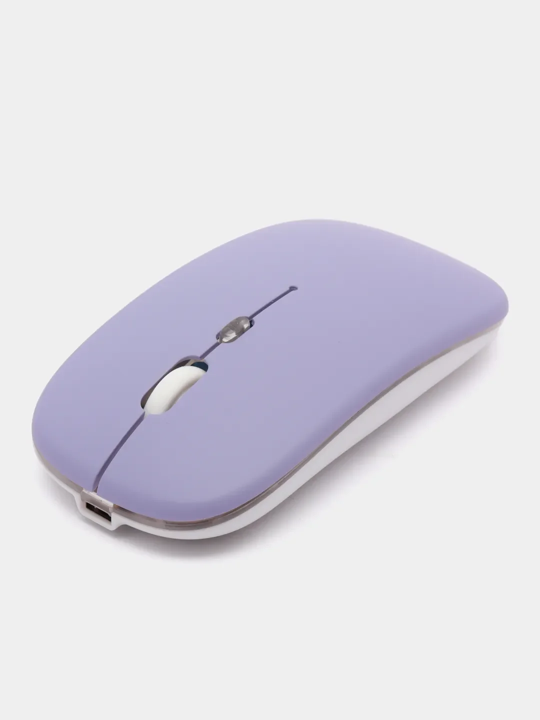 Фиолетовый мышь компьютерная, бесшумная, беспроводная, RGB-подсветка, USB зарядка