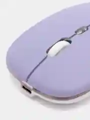 Фиолетовый мышь компьютерная, бесшумная, беспроводная, RGB-подсветка, USB зарядка