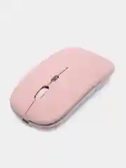 Розовый мышь компьютерная, бесшумная, беспроводная, RGB-подсветка, USB зарядка
