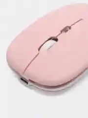 Розовый мышь компьютерная, бесшумная, беспроводная, RGB-подсветка, USB зарядка