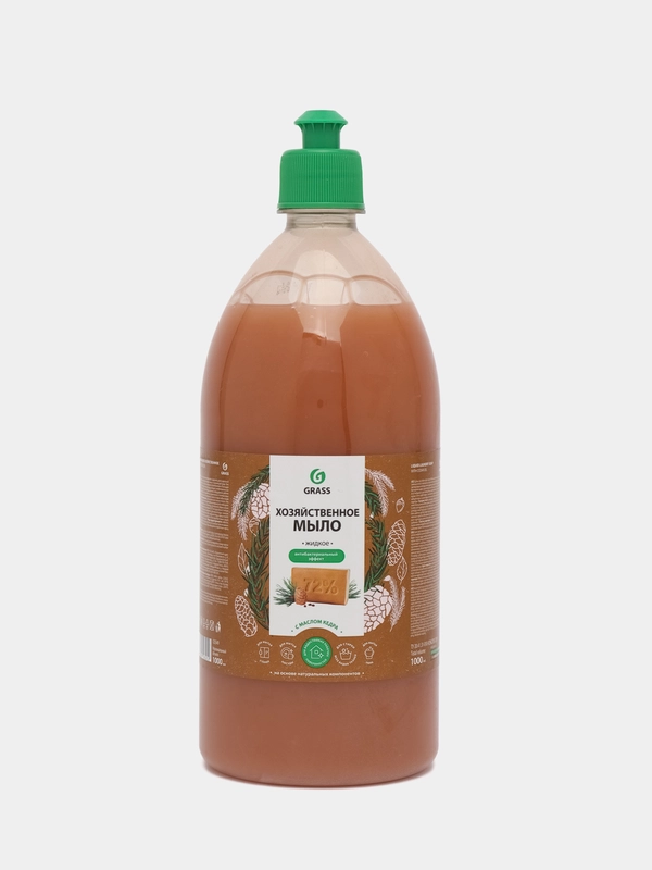 Мыло жидкое хозяйственное Grass, с маслом кедра, 1 л